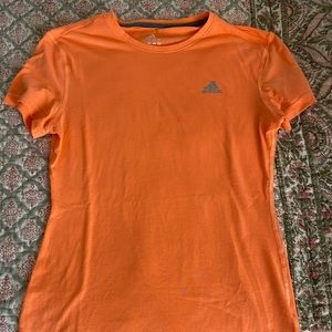 Adidas orange workout shirt Sz sm